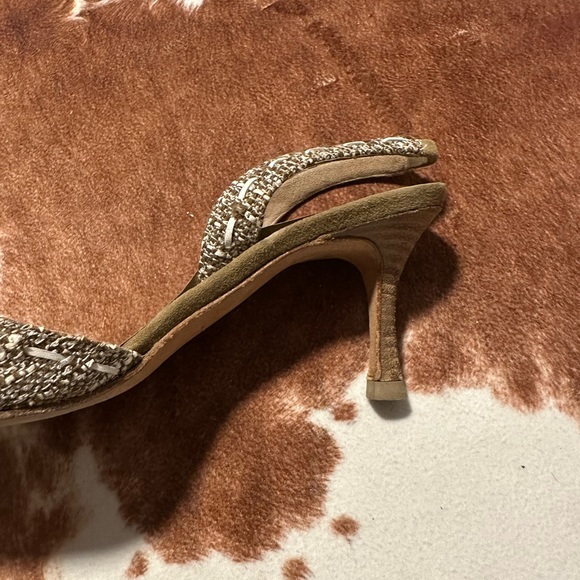 Manolo Blahnik tweed slingback heels - Picture 7 of 7